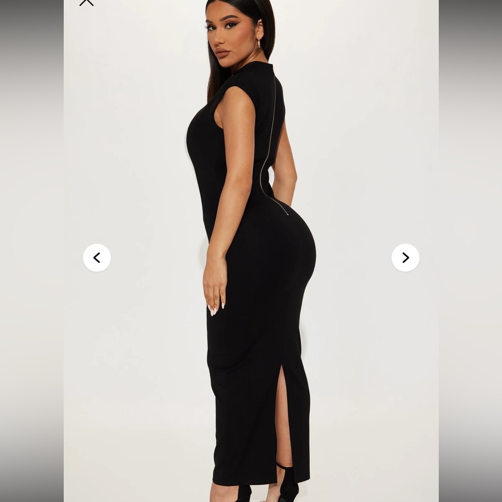 Black Tie Affair Maxi Dress - Black/White - Picture 4 of 7